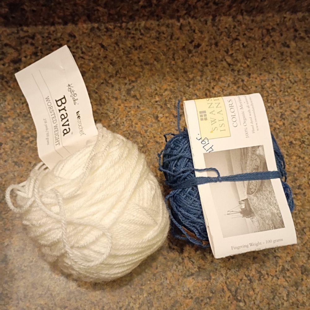 Brava Worsted Weight White Yarn Bundle